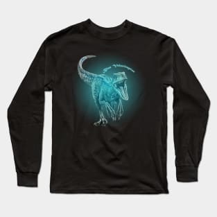 Blue Velociraptor Long Sleeve T-Shirt